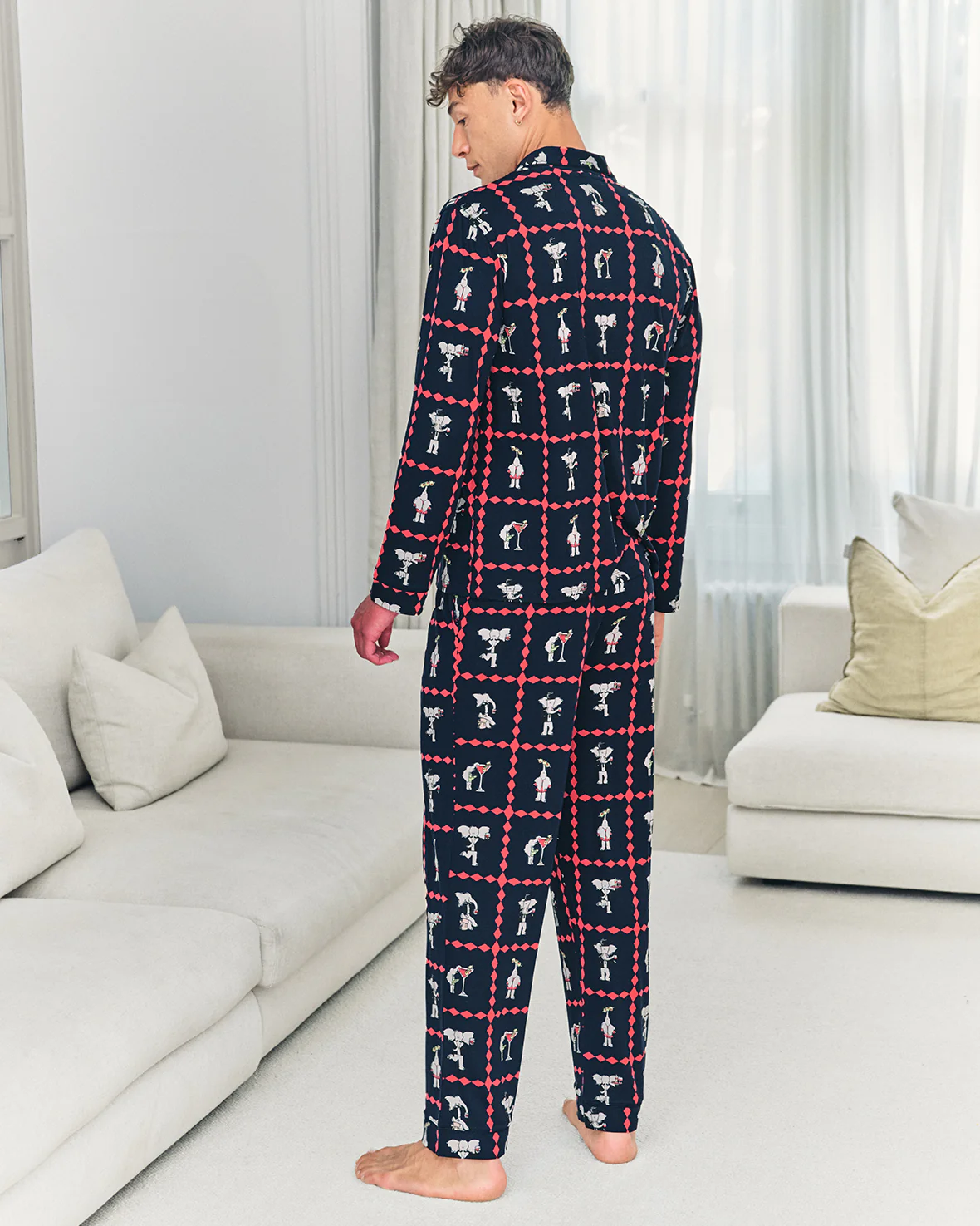 After Hours Elephants Print Long Pyjama Set - Image 6