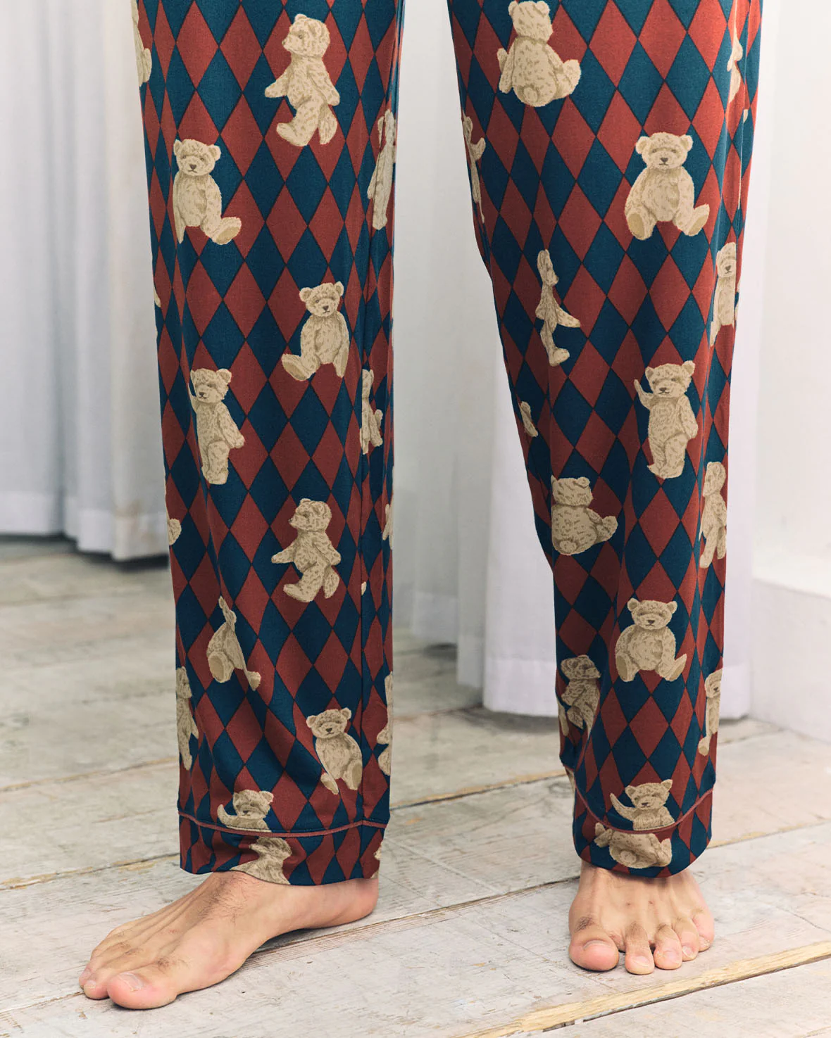 Argyle Bear Print Long Pyjama Bottoms - Image 5
