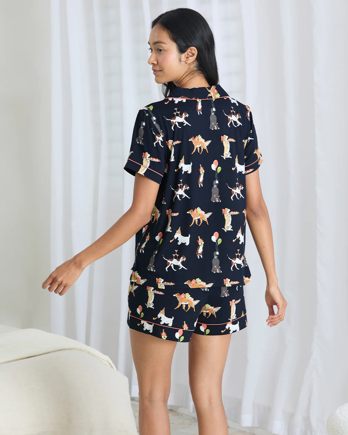 Birthday Party Dogs Print Short Pyjama Set - Image 5