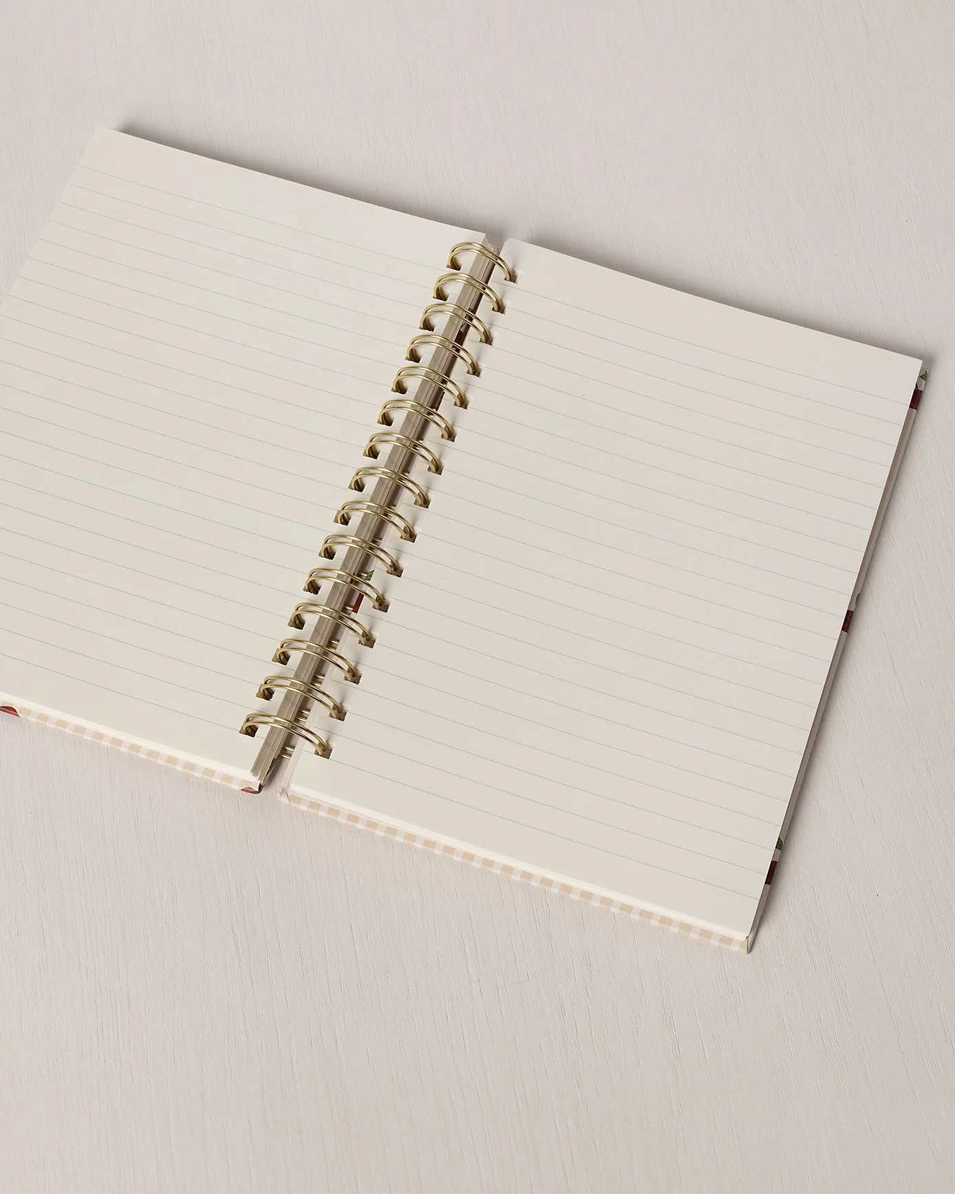 Cherry Stripe Print Hardback Spiral Lined Notebook - Image 2