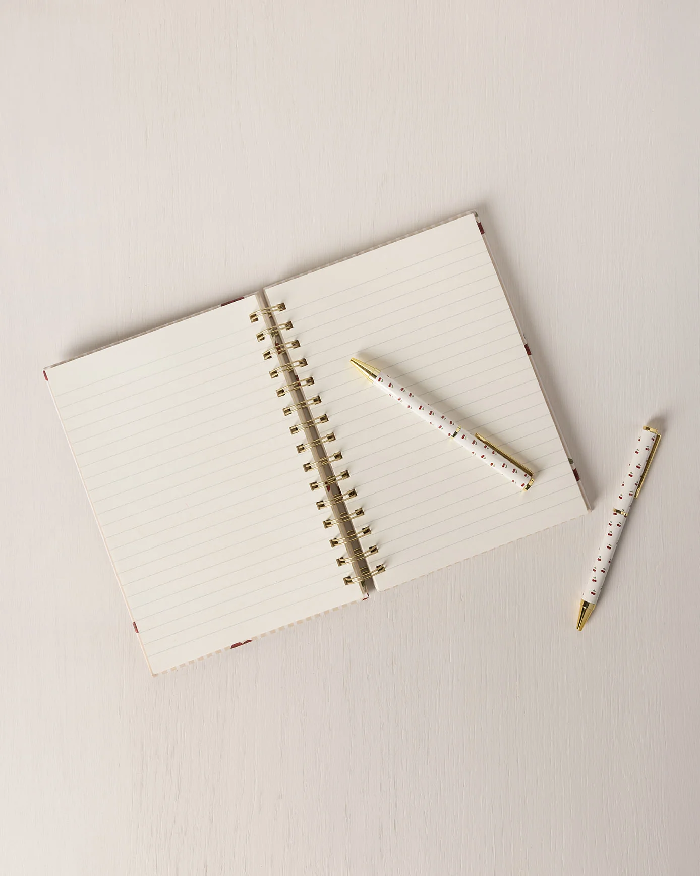 Cherry Stripe Print Two Pack Boxed Pen Set - Image 3