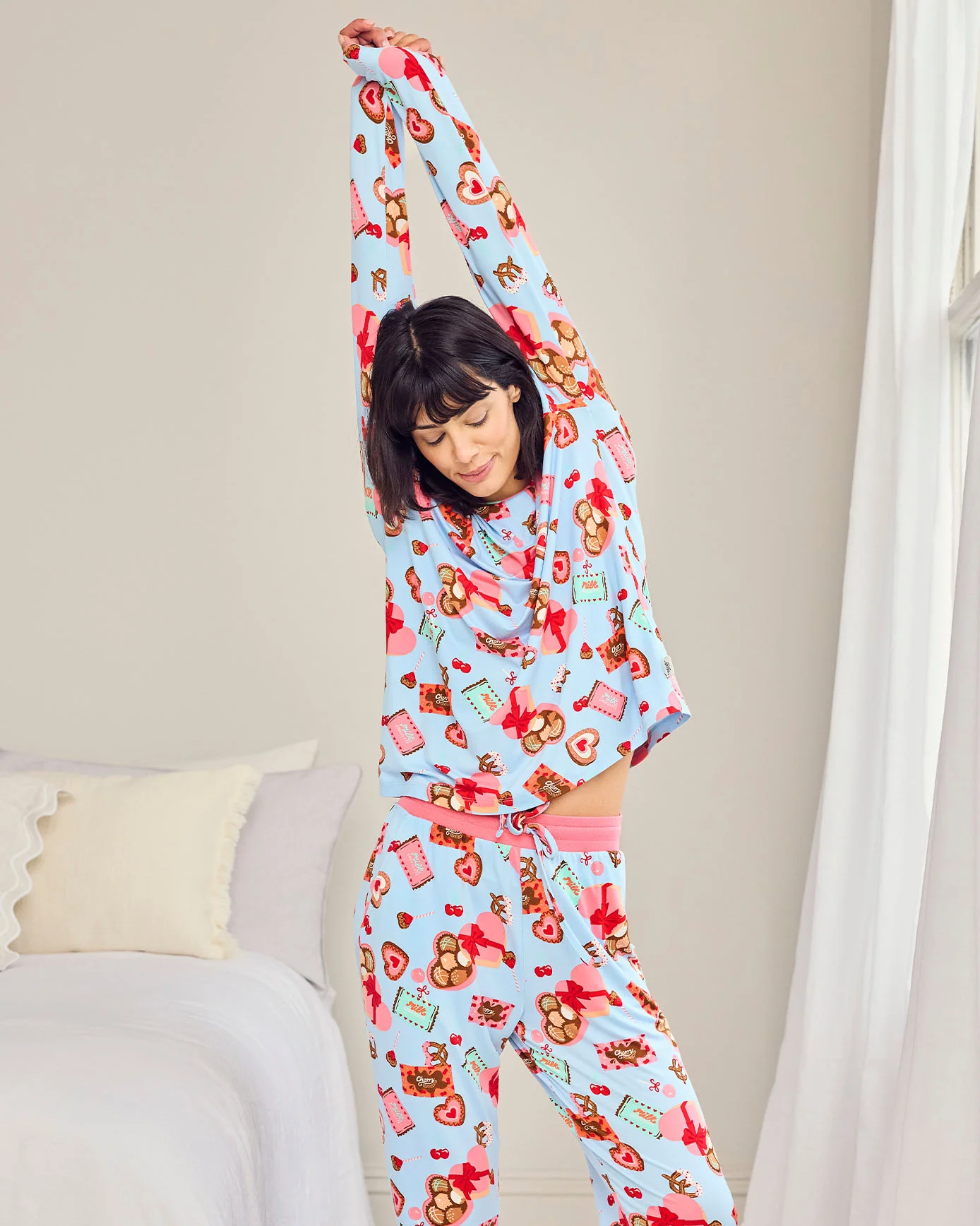 Chocolate Box Print Long Pyjama Set - Image 3