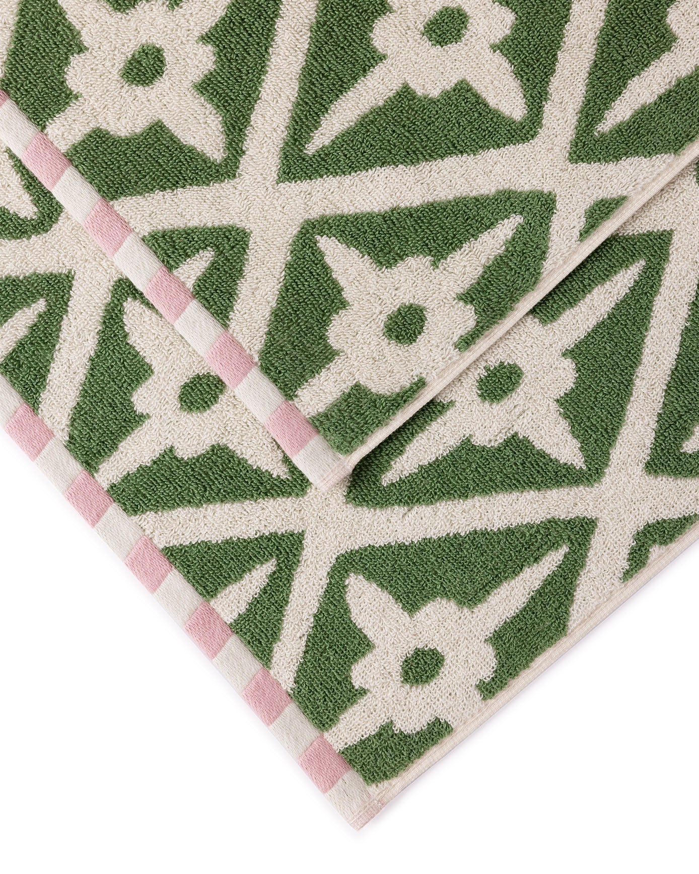 Cotton Geometric Garden Print Towel - Image 3