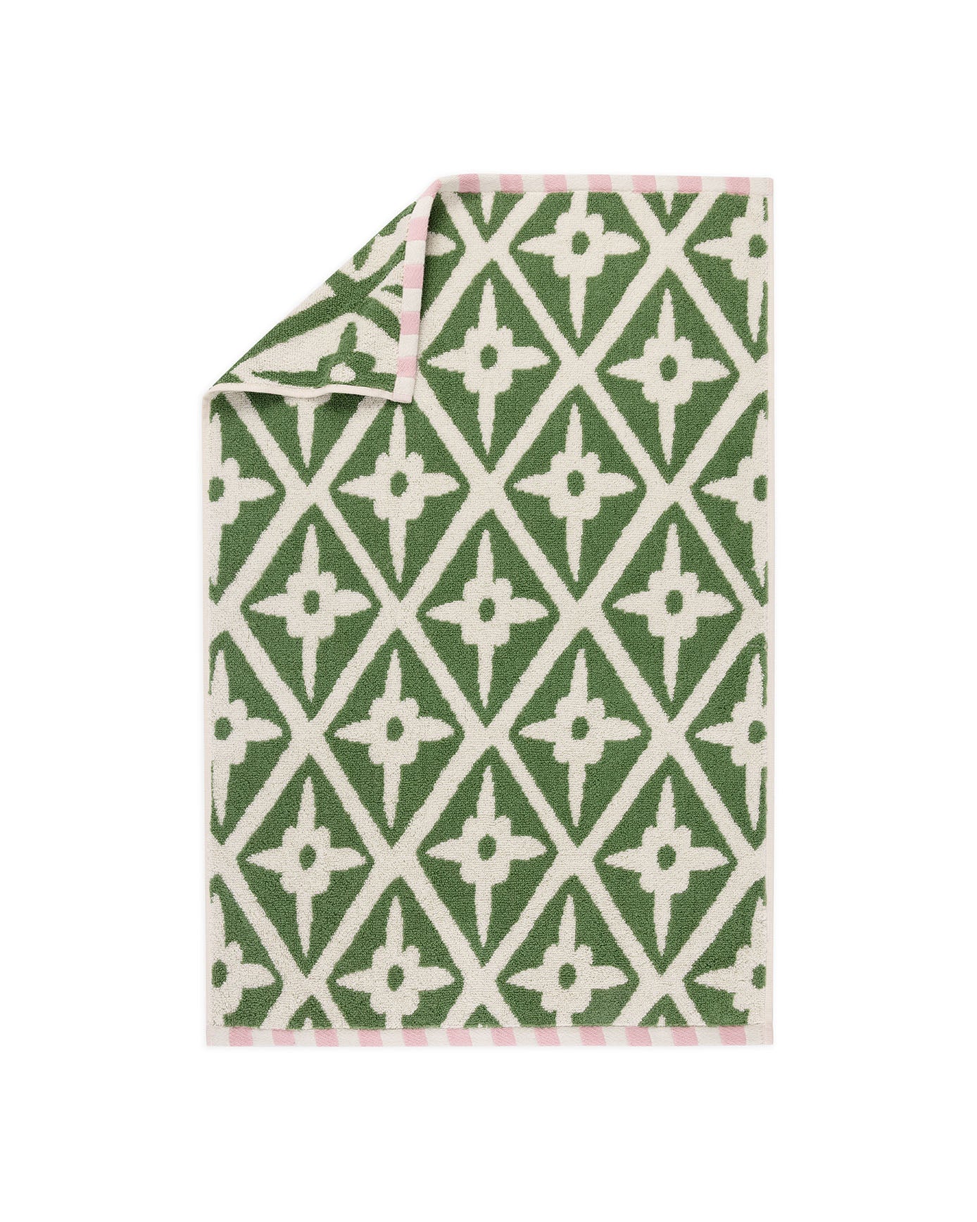 Cotton Geometric Garden Print Towel - Image 4