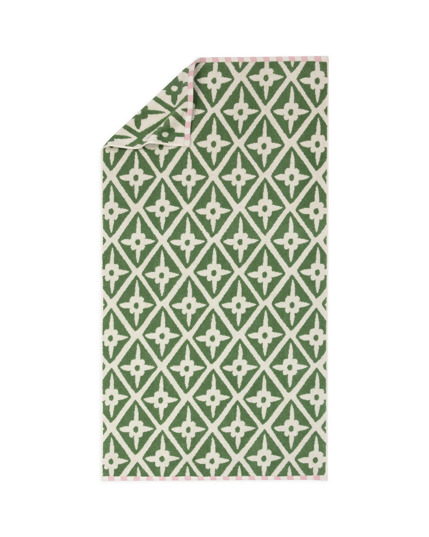 Cotton Geometric Garden Print Towel - Image 5