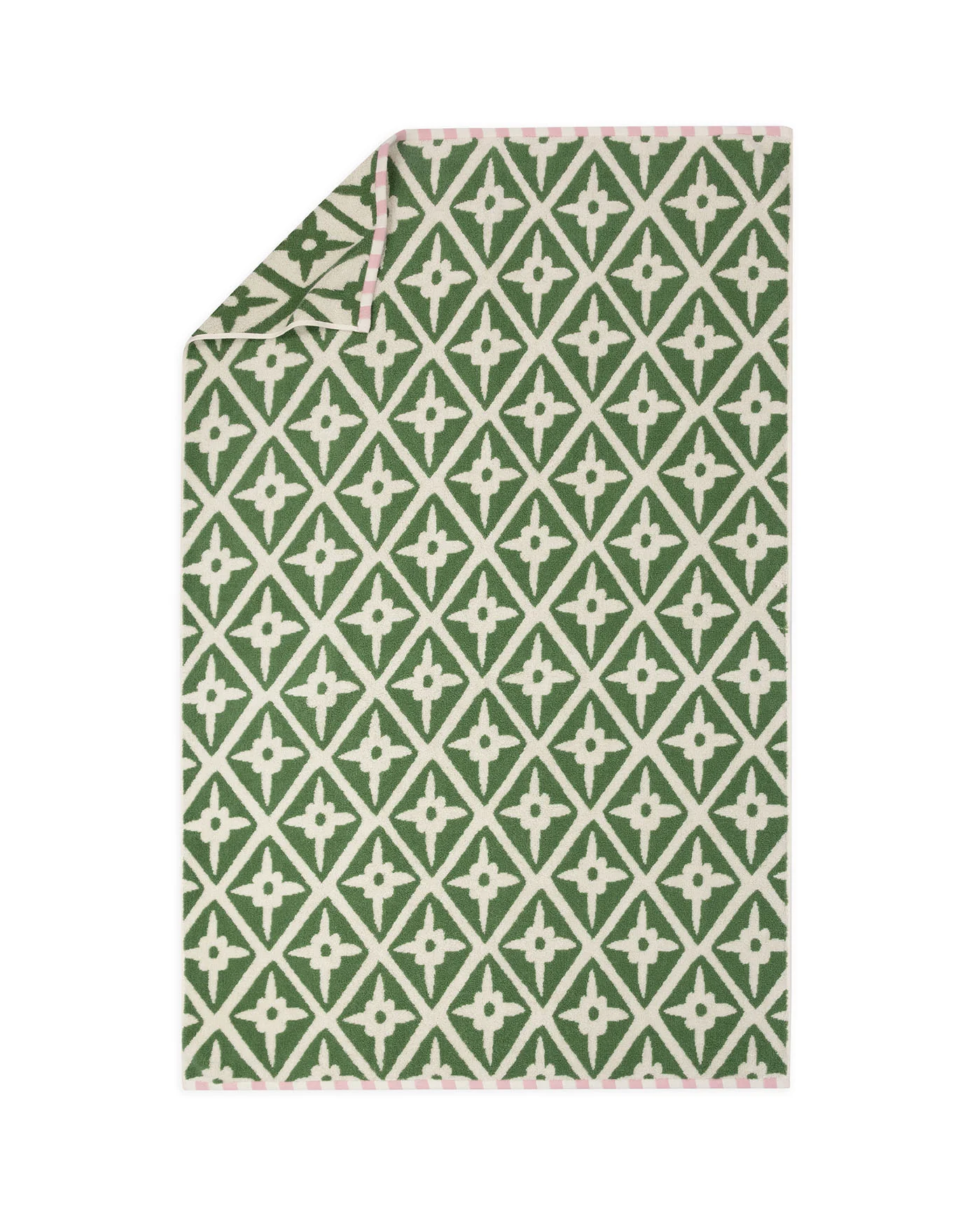 Cotton Geometric Garden Print Towel - Image 6