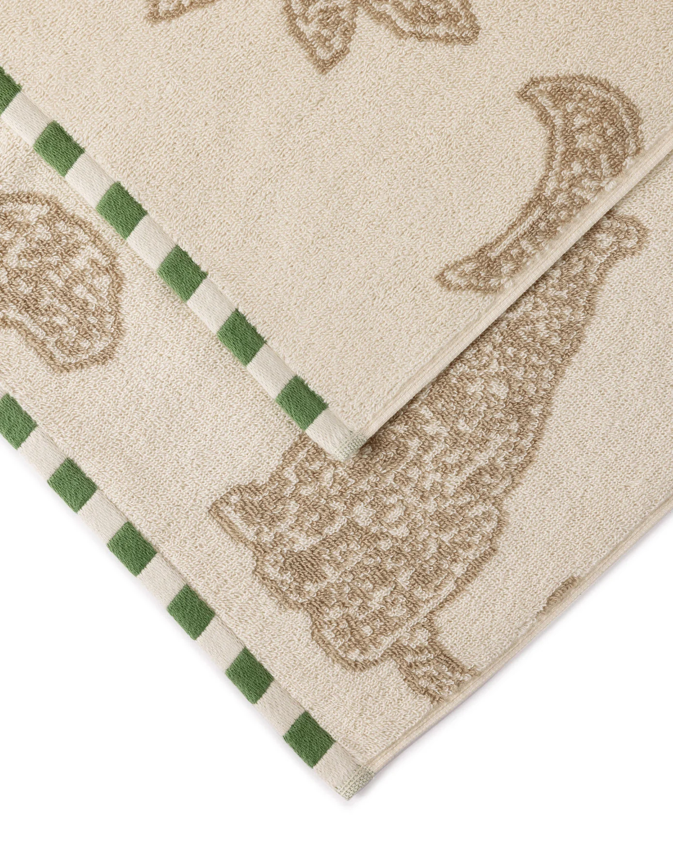 Cotton Midnight Leopard Print Towel - Taupe - Image 3