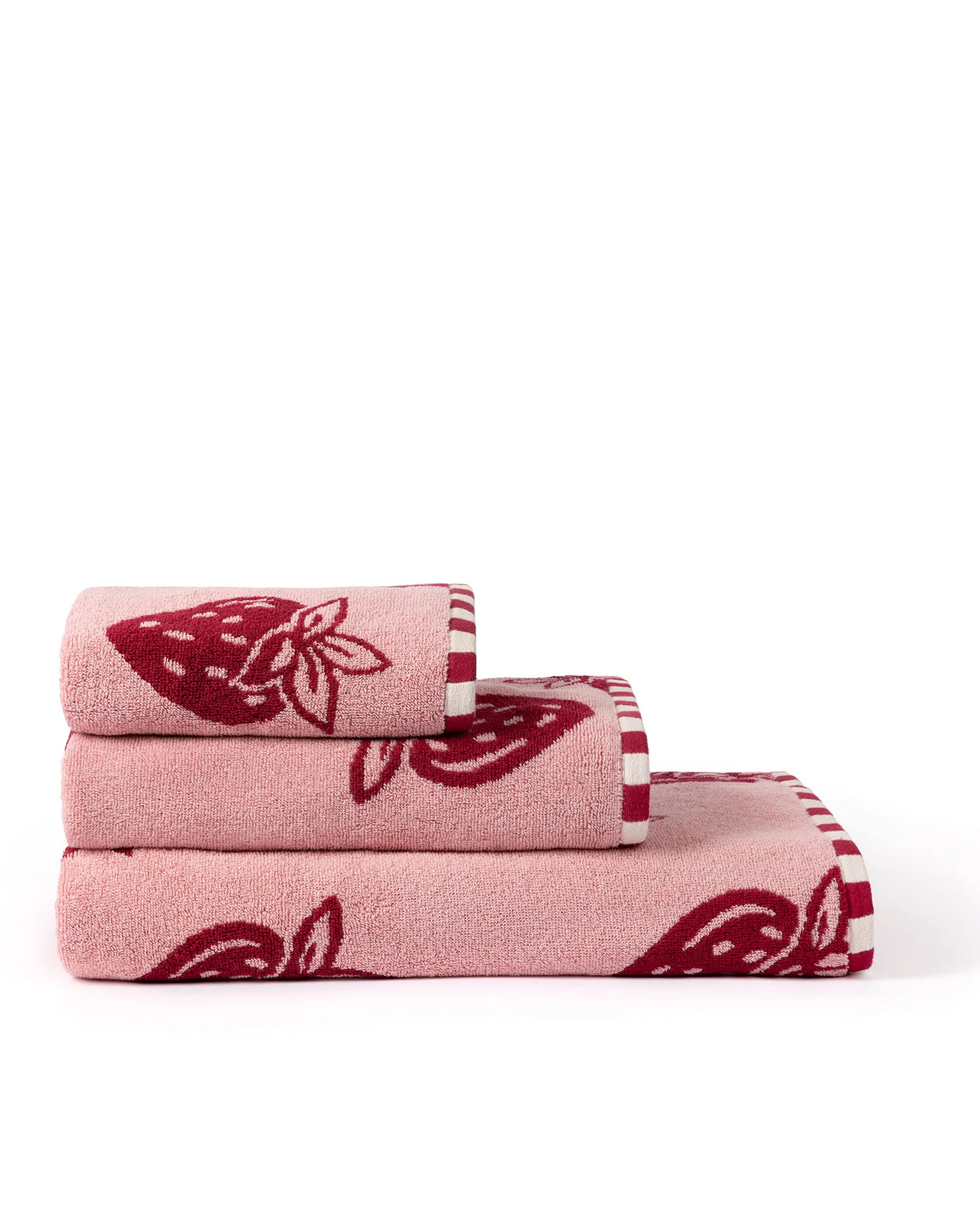 Cotton Strawberry Fields Print Towel - Image 2