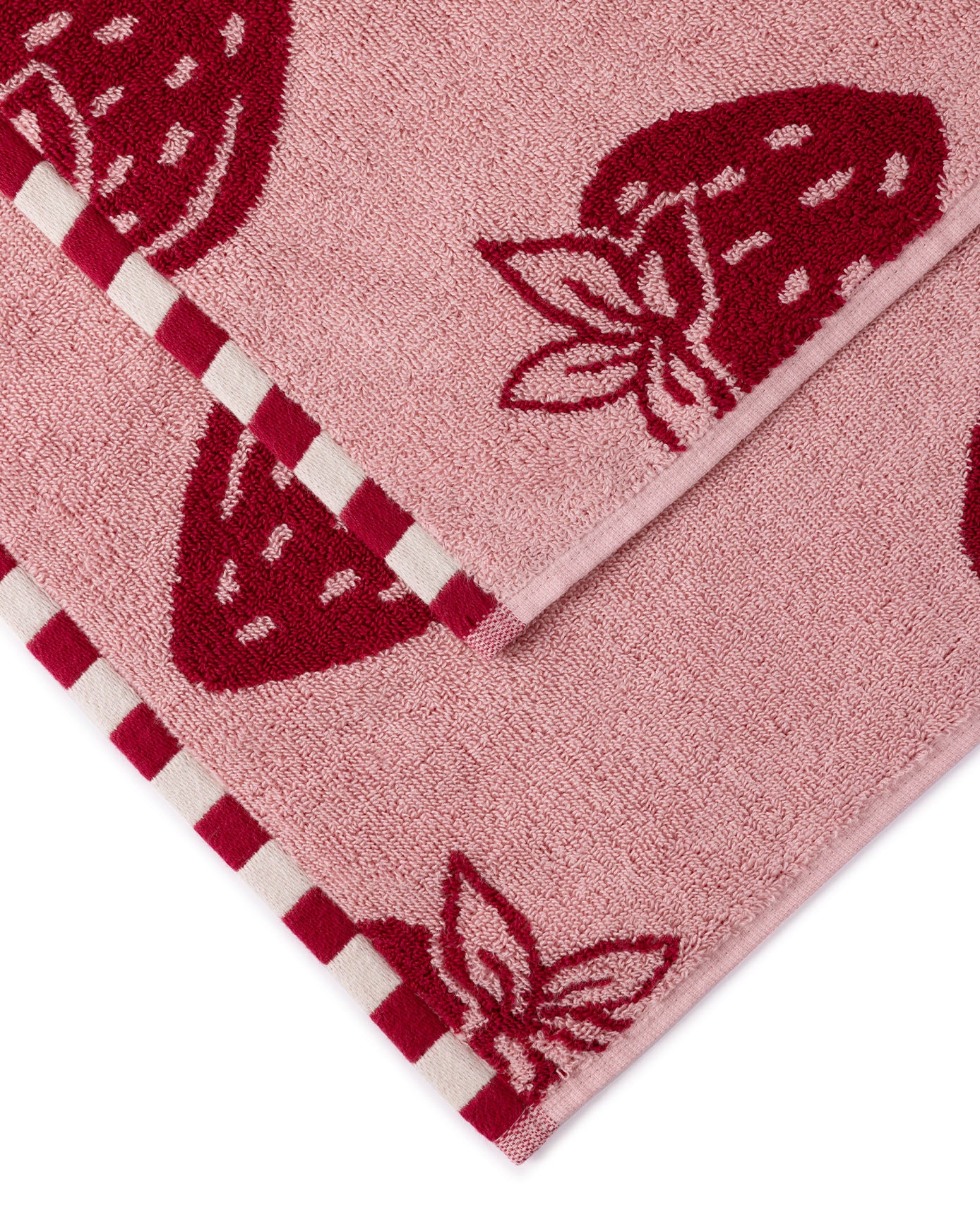 Cotton Strawberry Fields Print Towel - Image 3