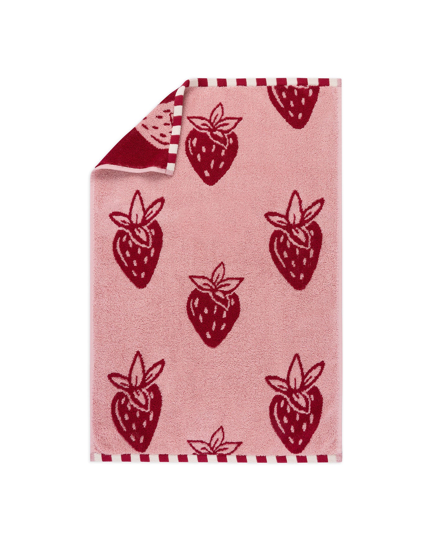 Cotton Strawberry Fields Print Towel - Image 4