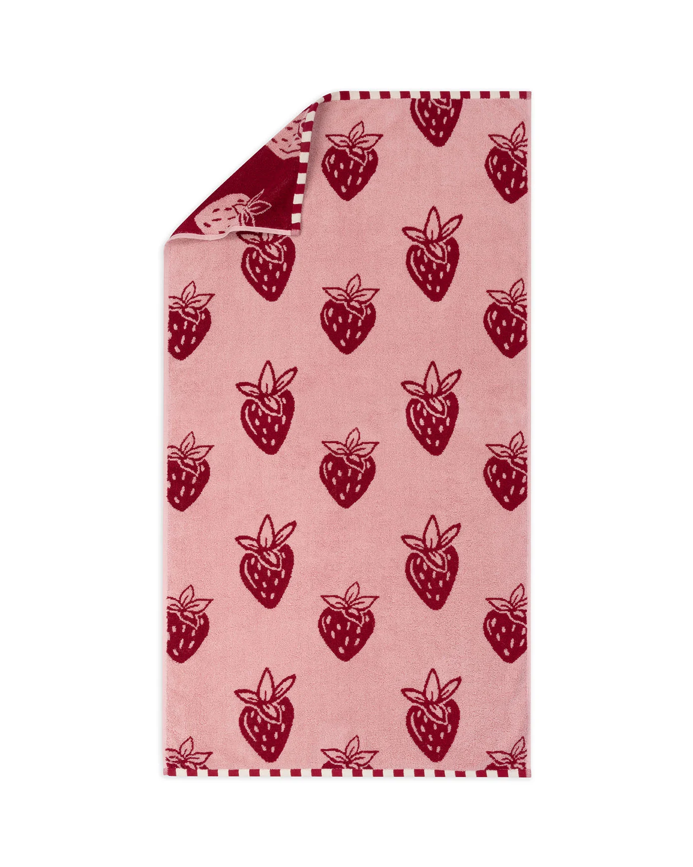 Cotton Strawberry Fields Print Towel - Image 5