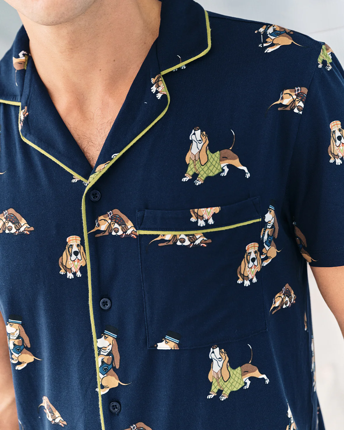 Country Hound Dog Print Long Pyjama Set - Image 3