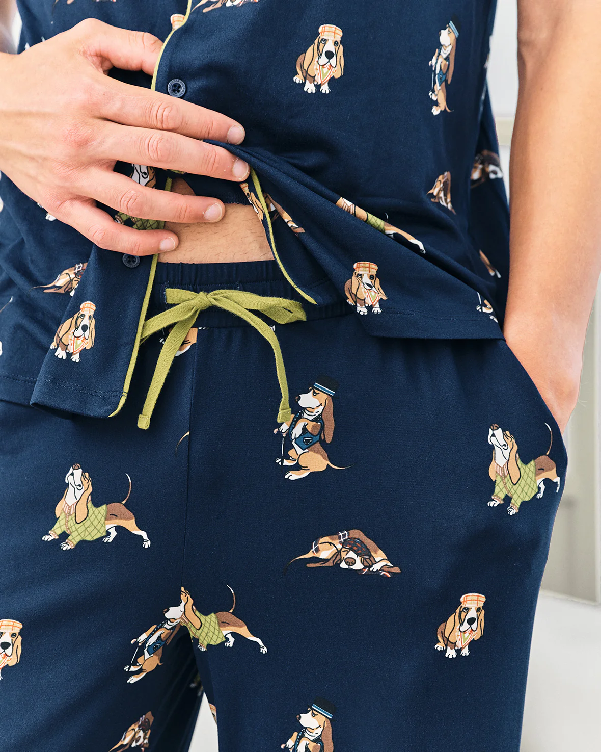 Country Hound Dog Print Long Pyjama Set - Image 4