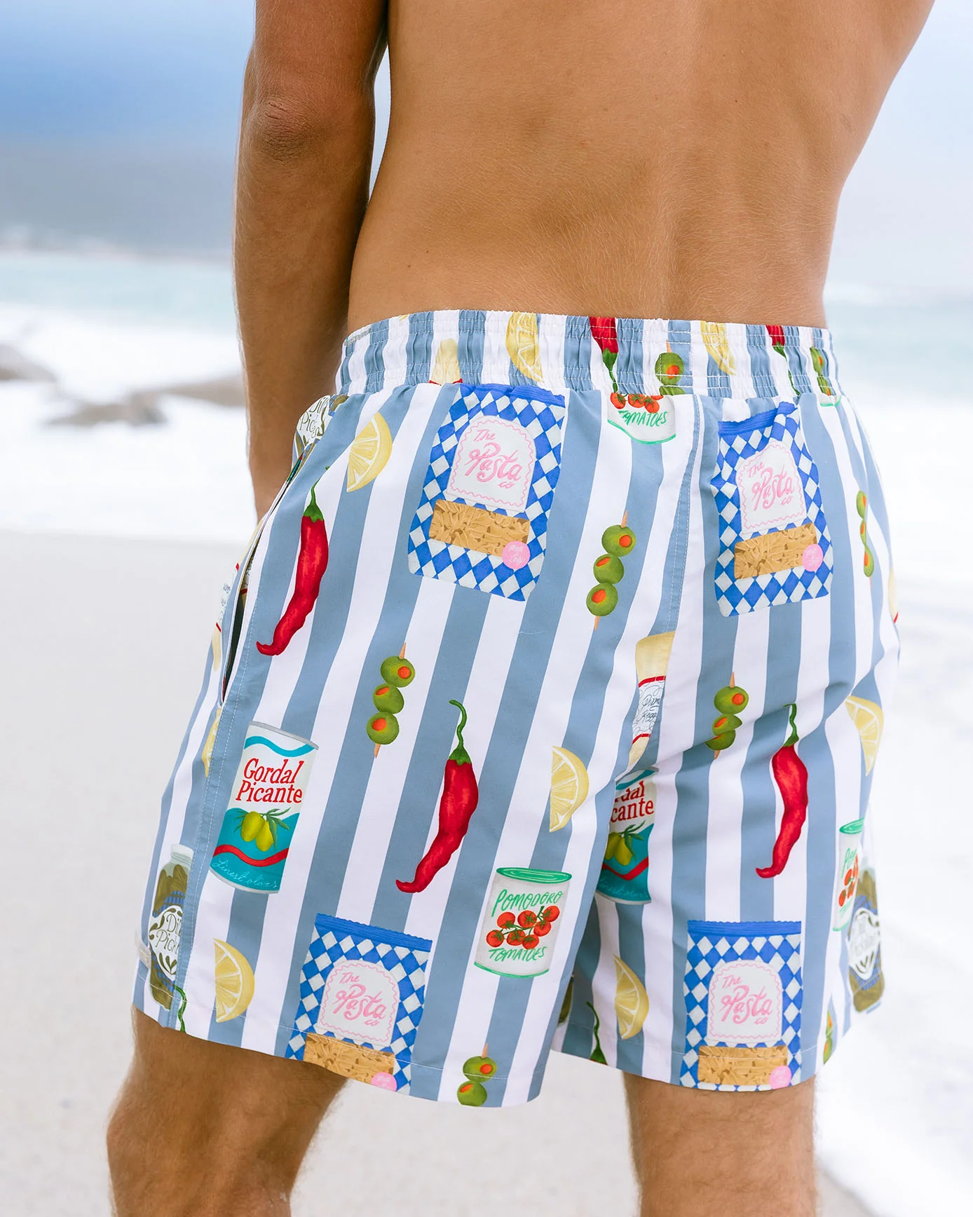 Deli Stripe Print Swim Shorts - Image 3