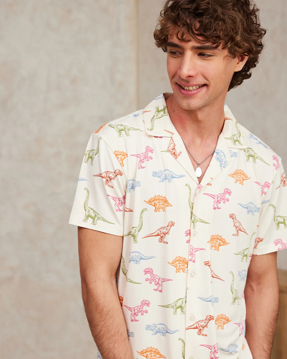 Dinosaur Print Long Pyjama Set - Image 2