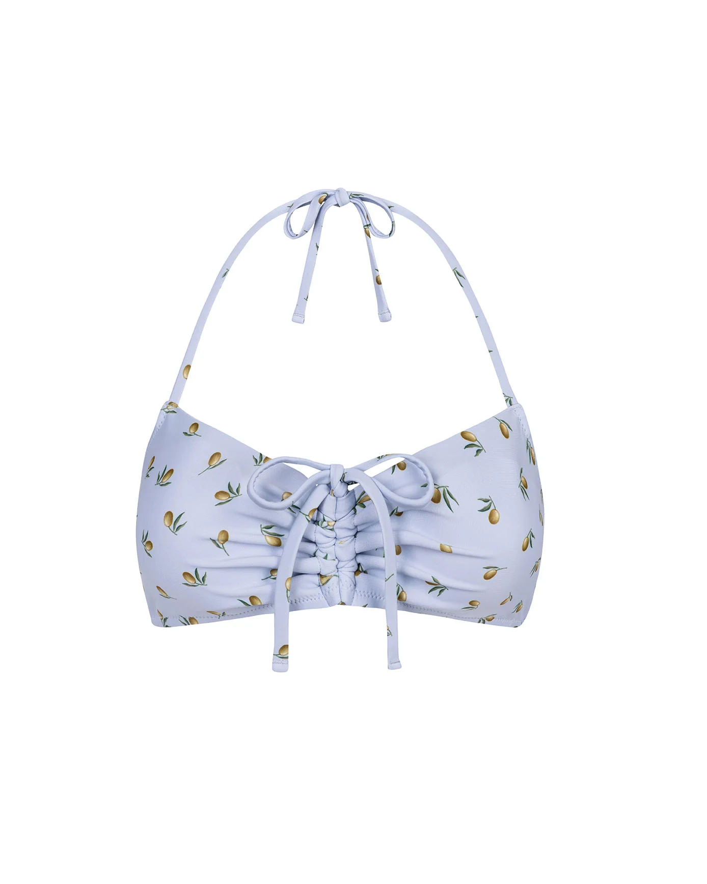Ditsy Olive Print Halterneck Bikini Top - Image 5