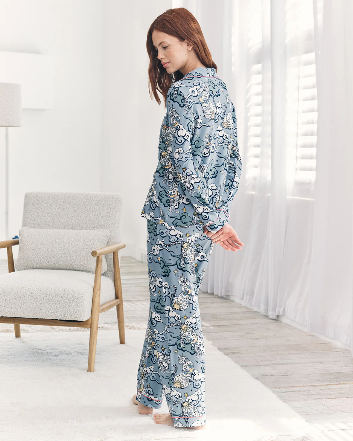 Dream Leopard Print Button Up Long Pyjama Set - Image 2