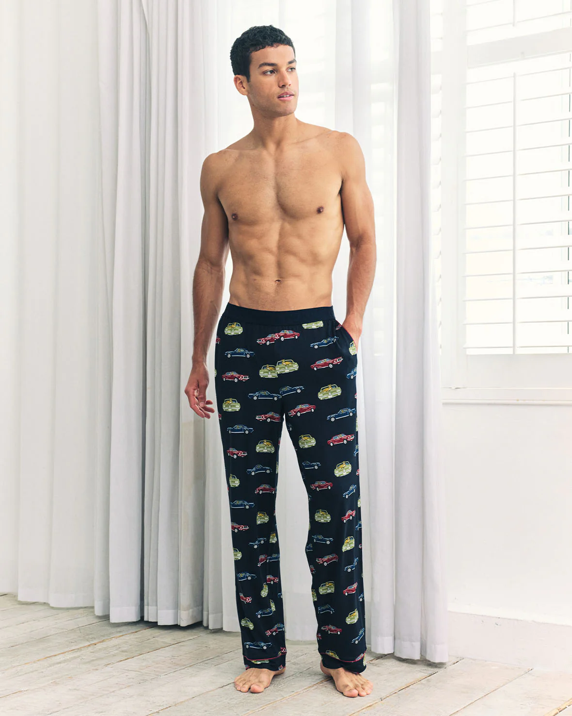 Driving Leopards Print Long Pyjama Bottoms