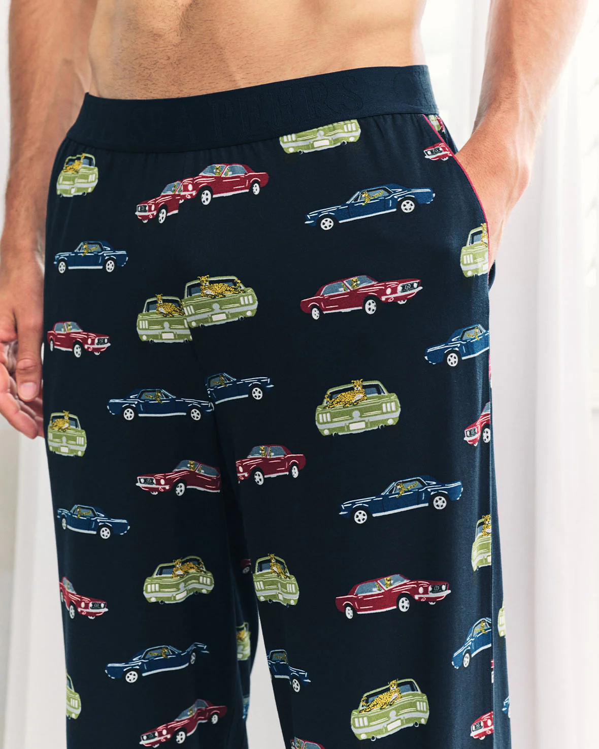 Driving Leopards Print Long Pyjama Bottoms - Image 3