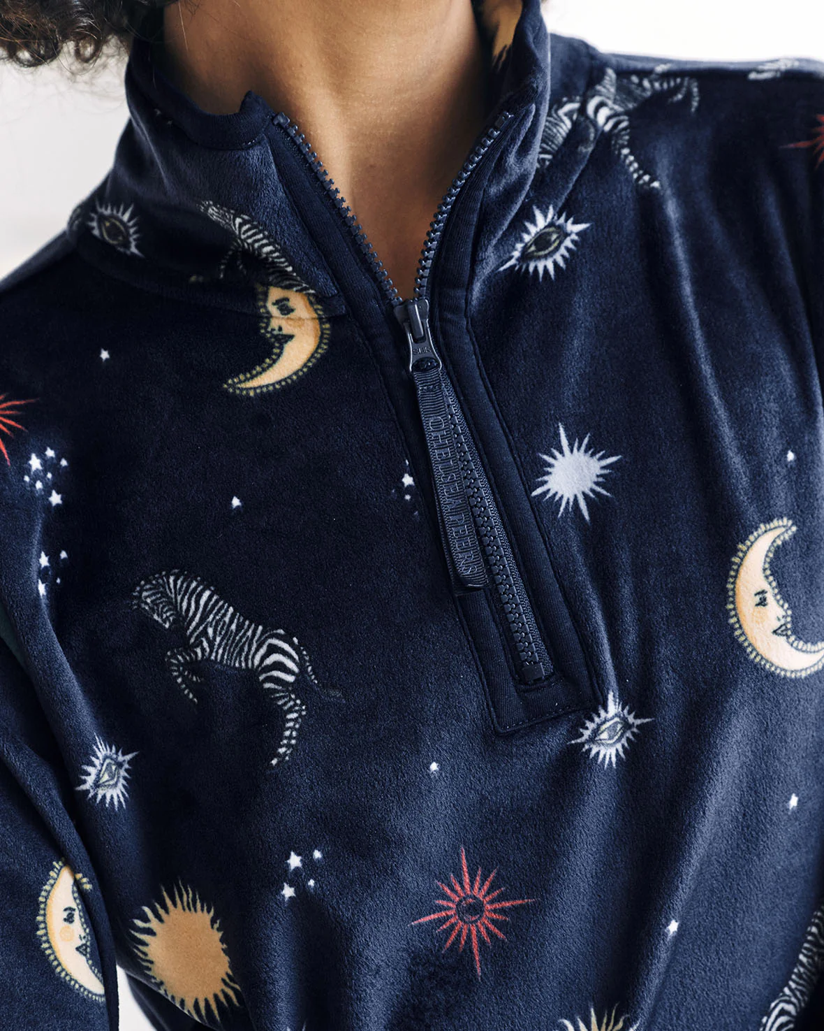 Fleece Celestial Zebra Print Sweatshirt & Jogger Co-ord - Image 4