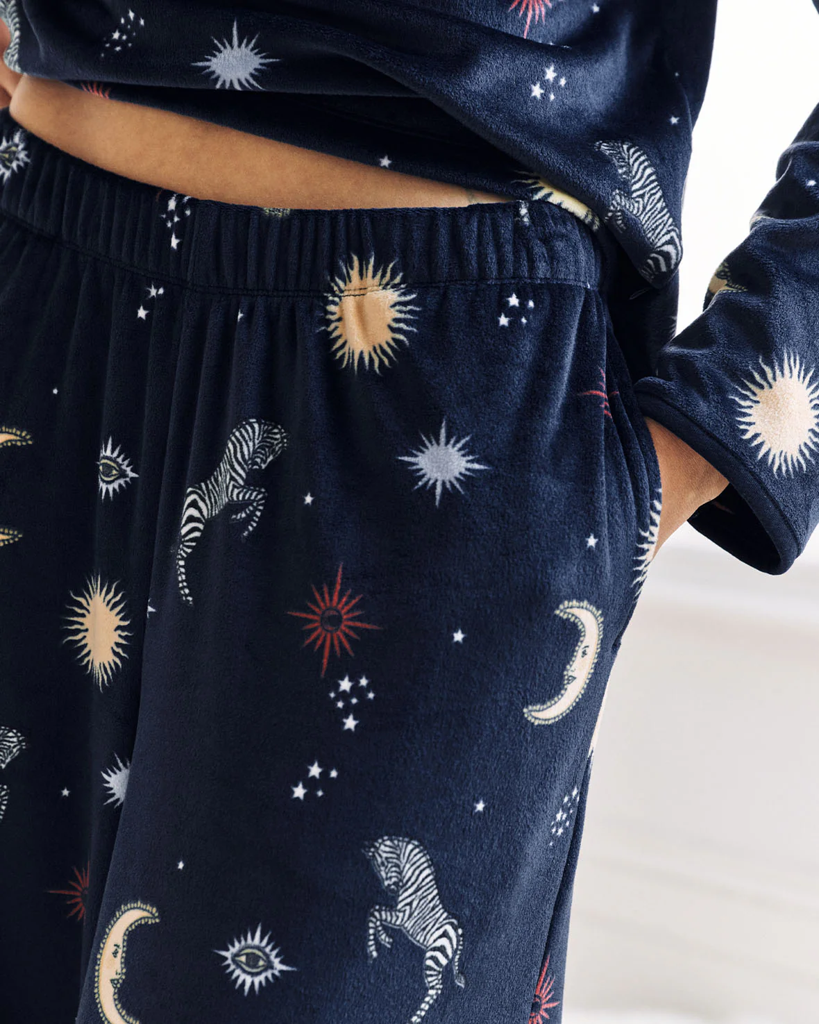 Fleece Celestial Zebra Print Sweatshirt & Jogger Co-ord - Image 5