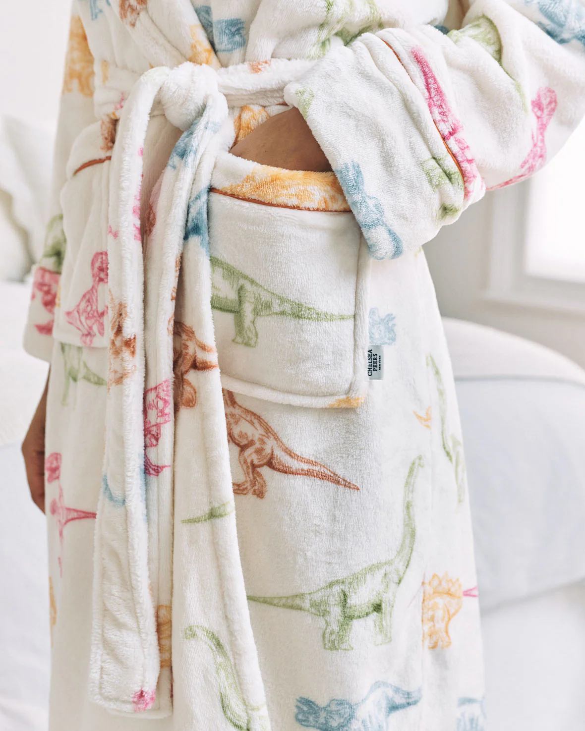 Fleece Dinosaur Print Dressing Gown - Image 3