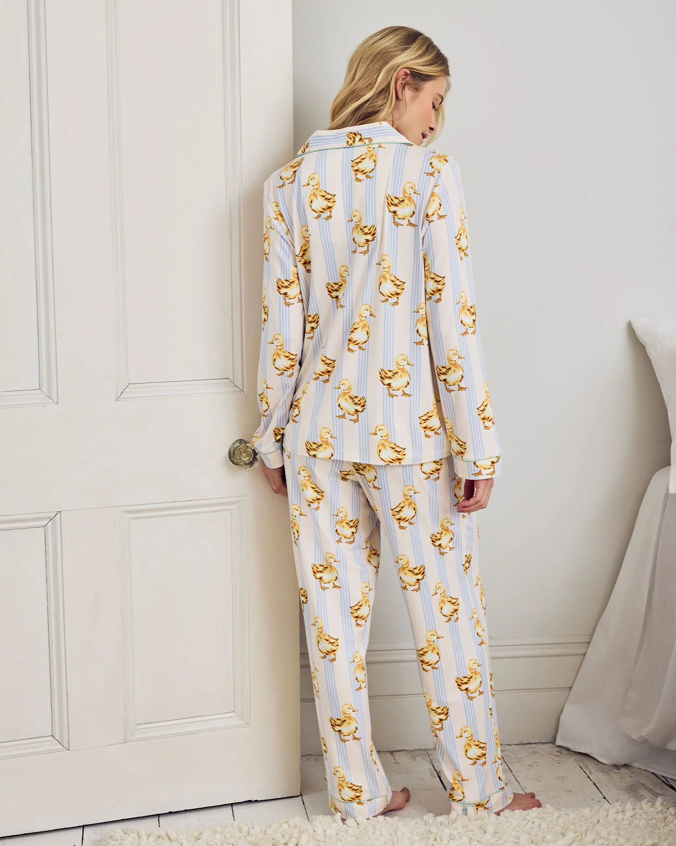 Fluffy Ducklings Stripe Long Pyjama Set - Image 4