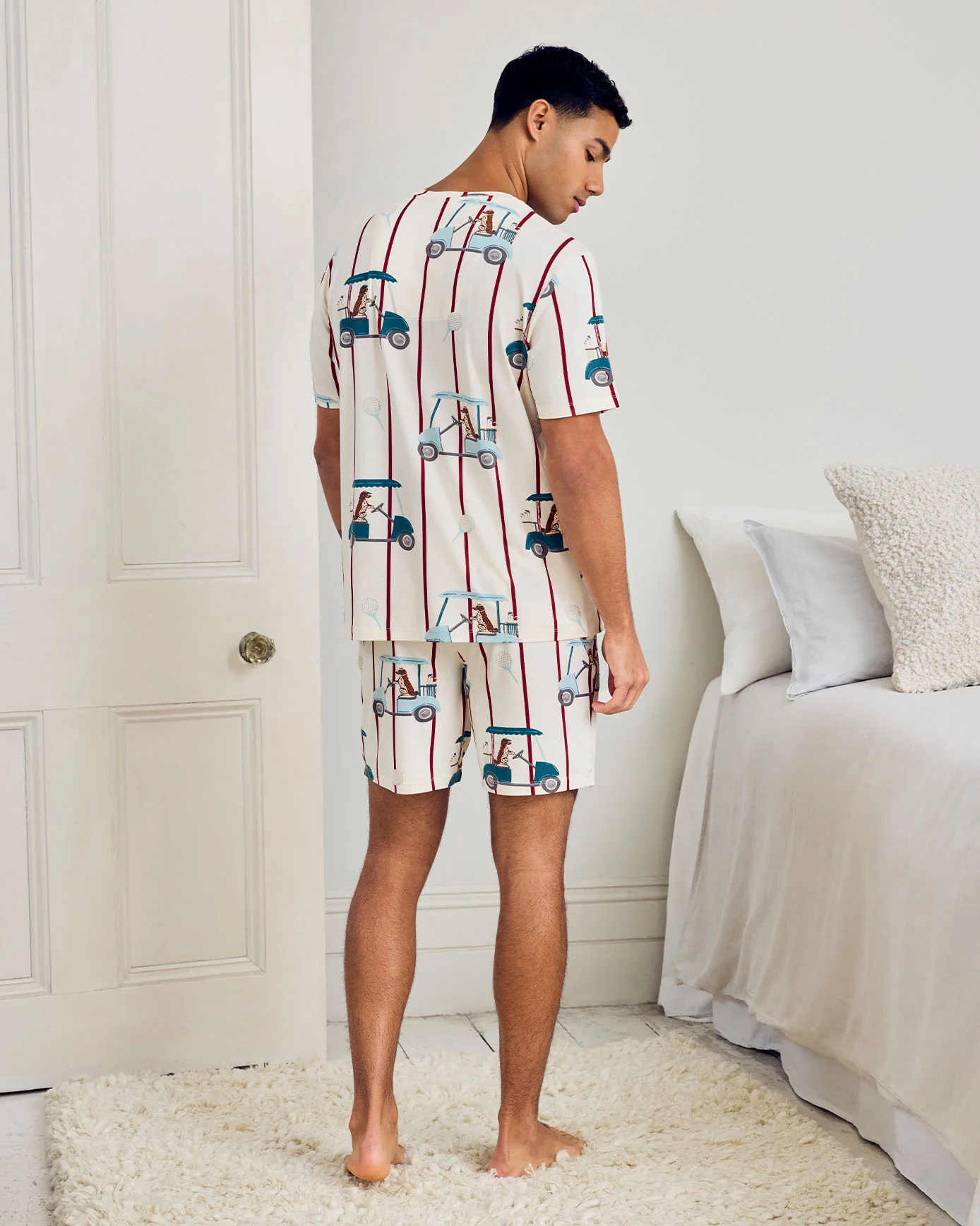 Golf Dogs Stripe Print Short Pyjama Set - Image 4