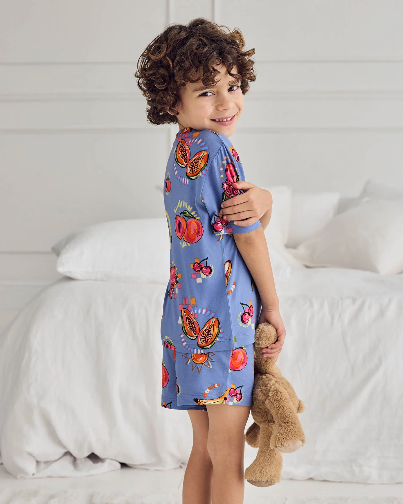 Kids Fruit Party Print Short Pyjama Set - Image 2