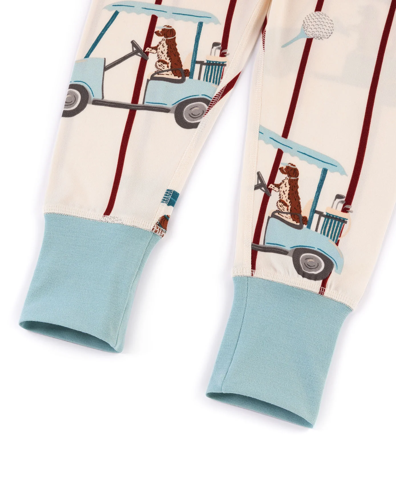 Kids Golf Dogs Stripe Print Long Pyjama Set - Image 8