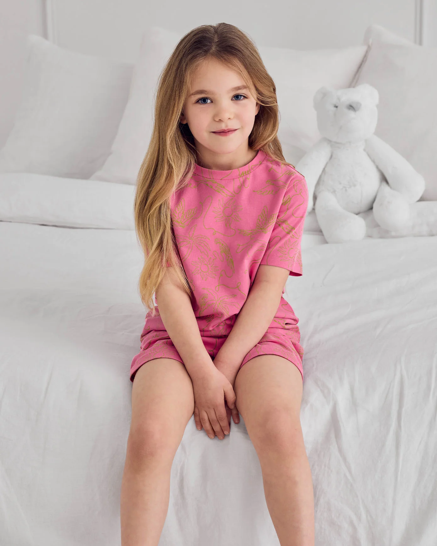 Kids Organic Cotton Fiesta Graphic Print Short Pyjama Set - Image 3