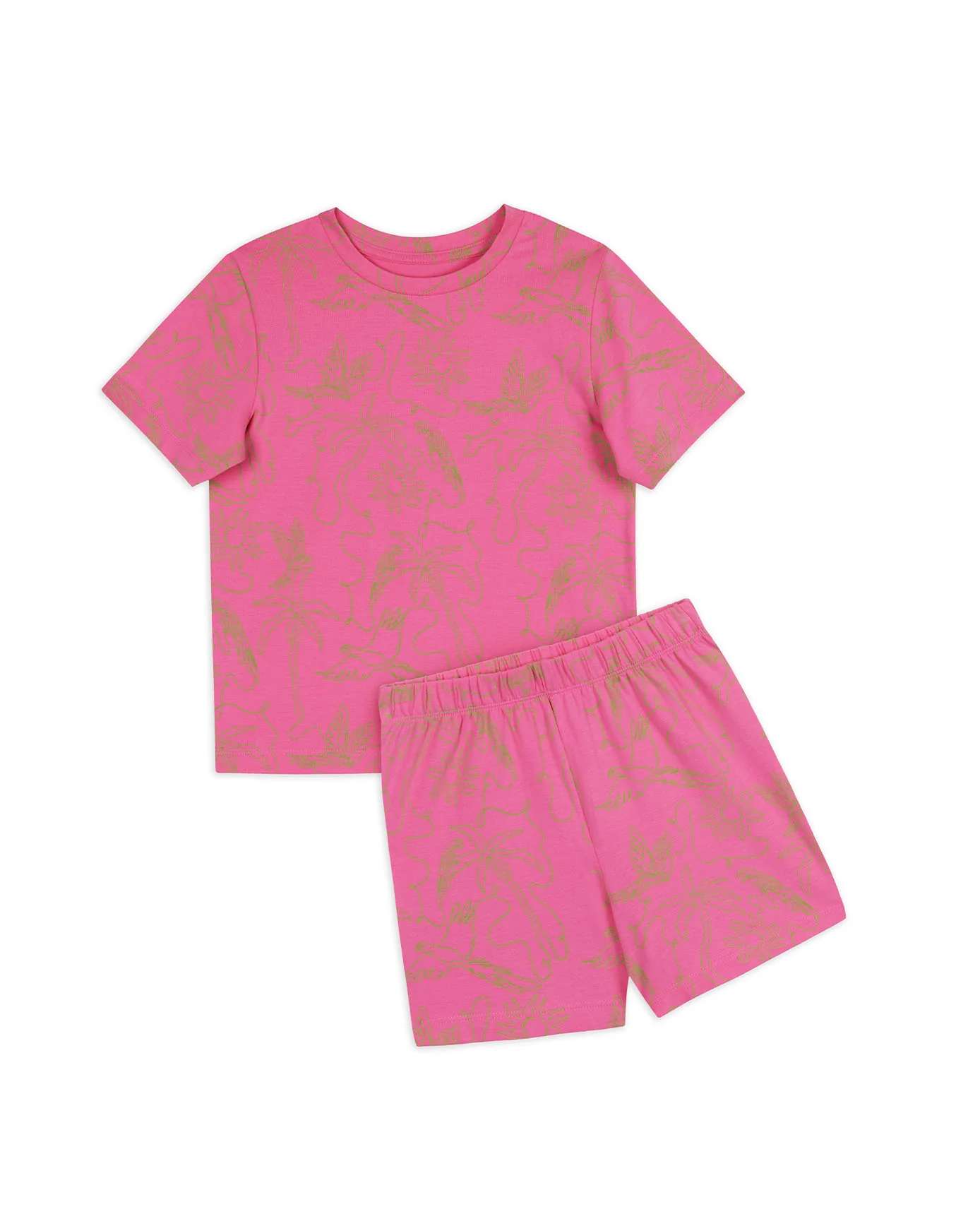 Kids Organic Cotton Fiesta Graphic Print Short Pyjama Set - Image 4