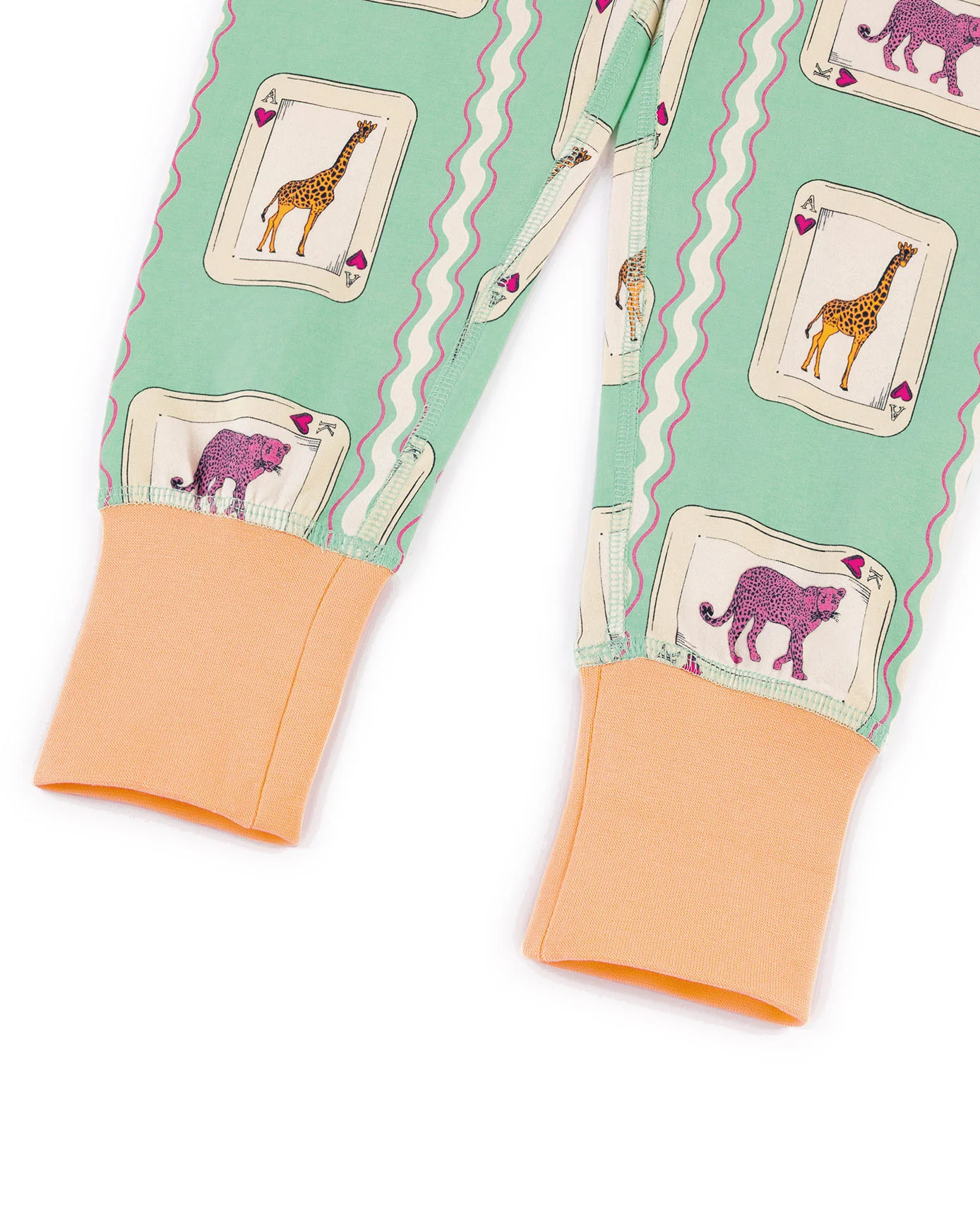 Kids Organic Cotton Playing Card Animals Print Long Pyjama Set - Image 9