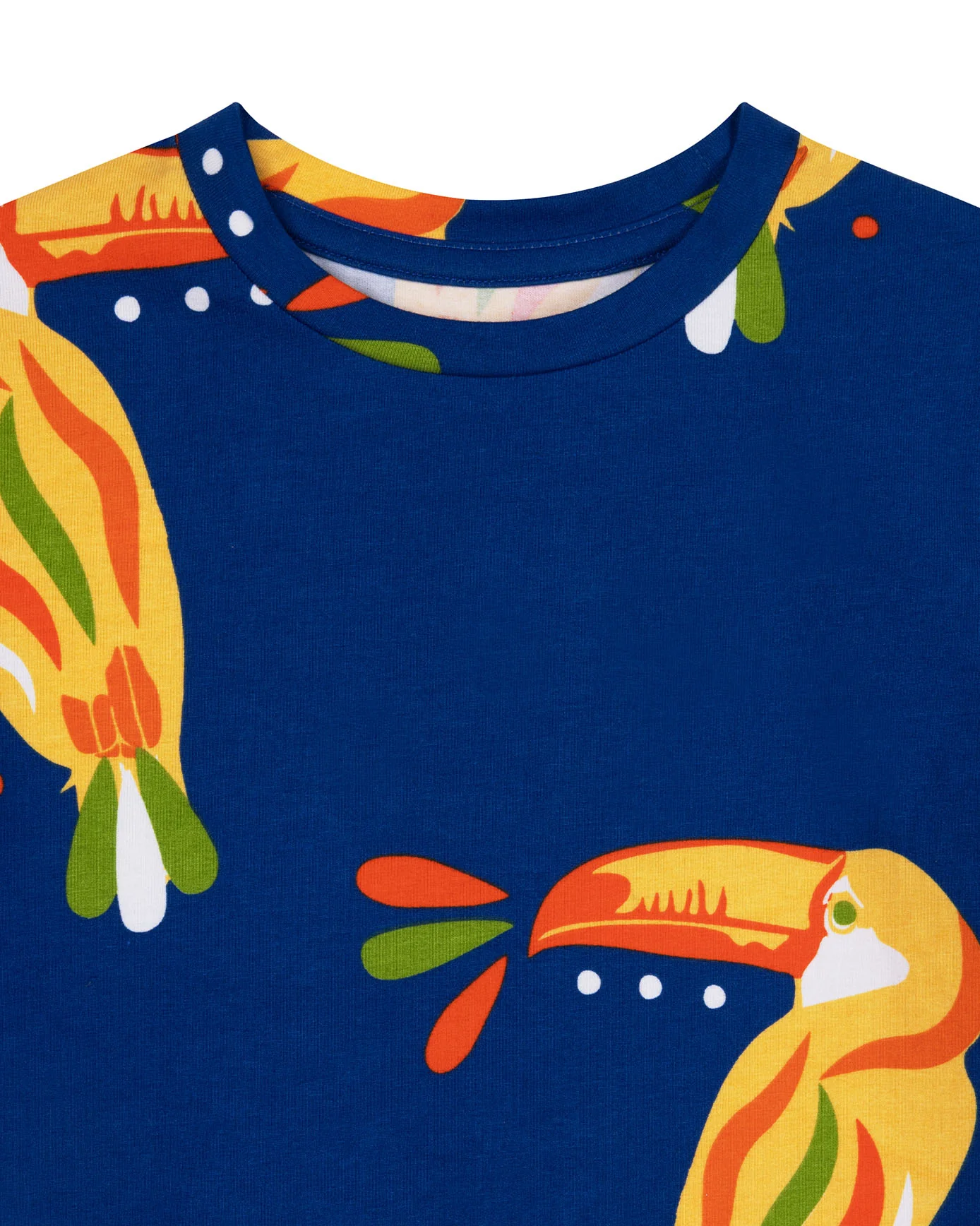 Kids Organic Cotton Toucan Print Short Pyjama Set - Image 5