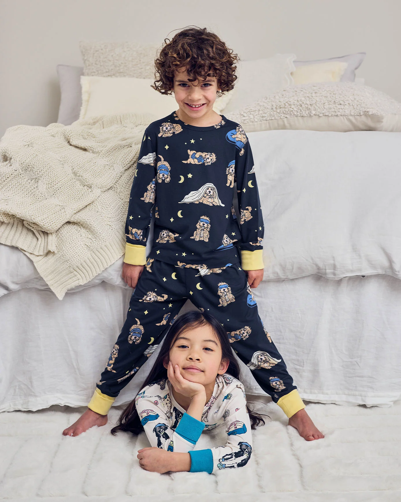 Kids Two Pack Tennis Dogs Print / Cockapoo Snooze Print Long Pyjama Set - Image 5