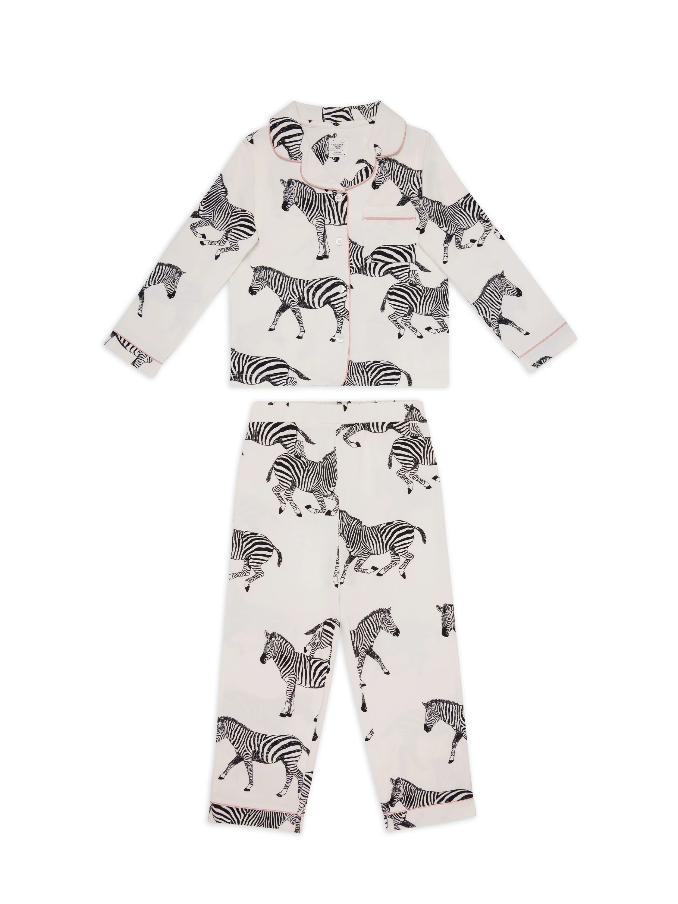 Kids Zebra Print Long Pyjama Set - Image 4
