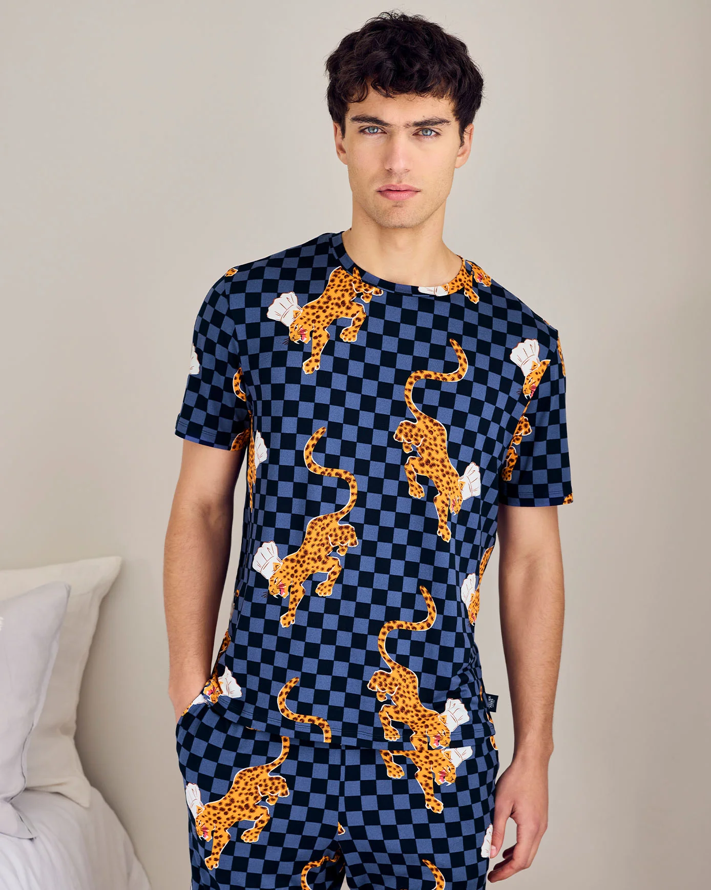 Leopard Chef Print Crew Short Pyjama Set - Image 3