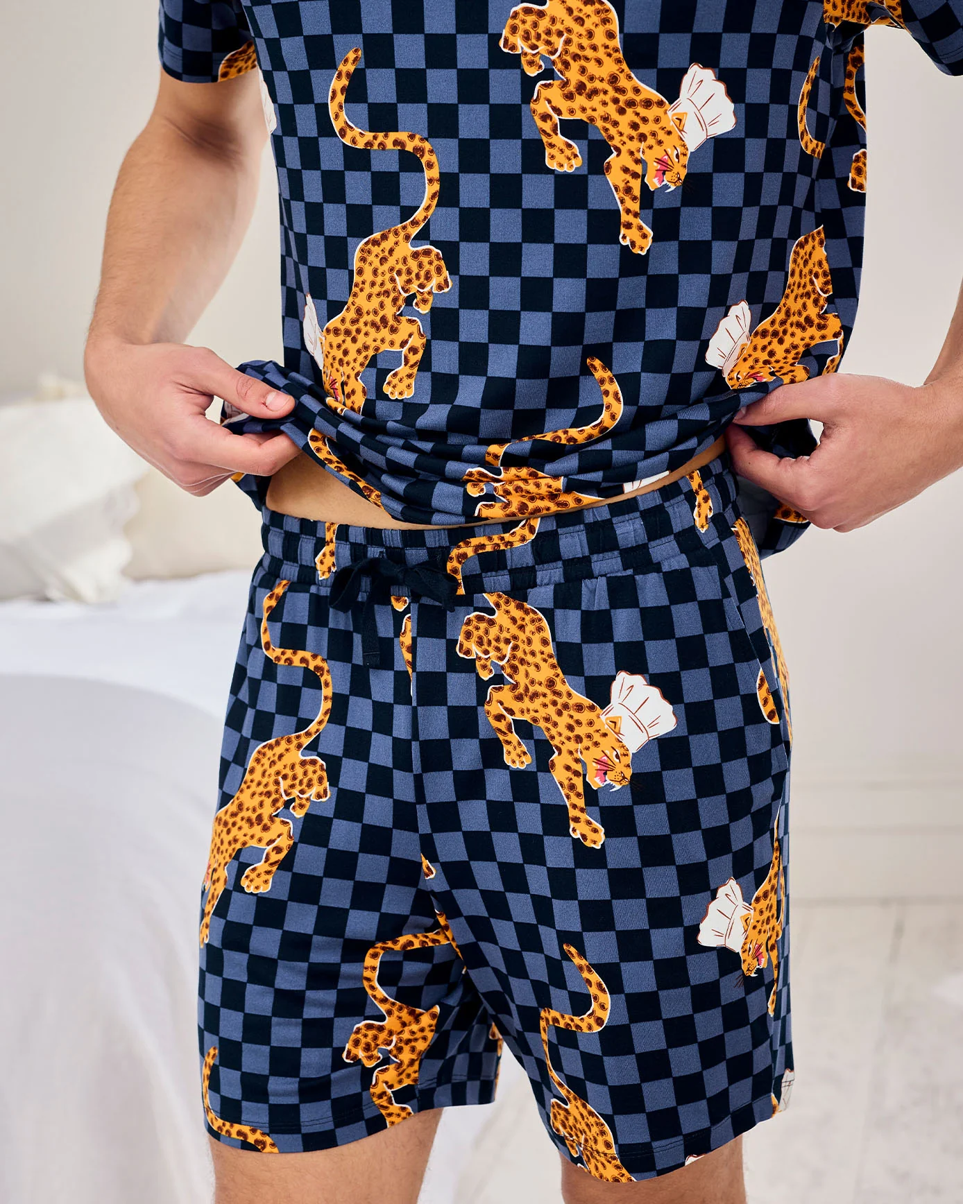 Leopard Chef Print Crew Short Pyjama Set - Image 5