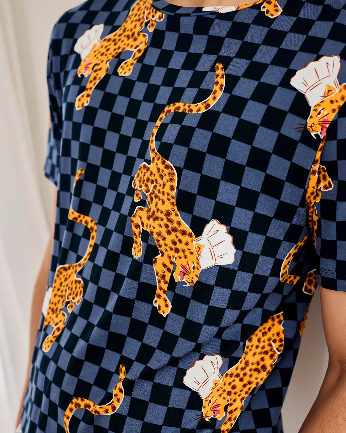 Leopard Chef Print Crew Short Pyjama Set - Image 6