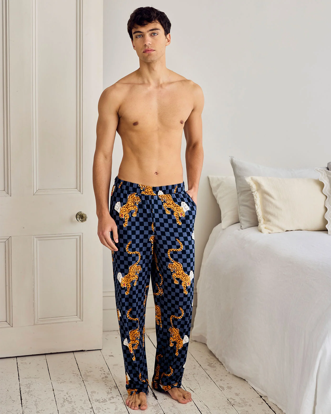 Leopard Chef Print Long Pyjama Bottoms