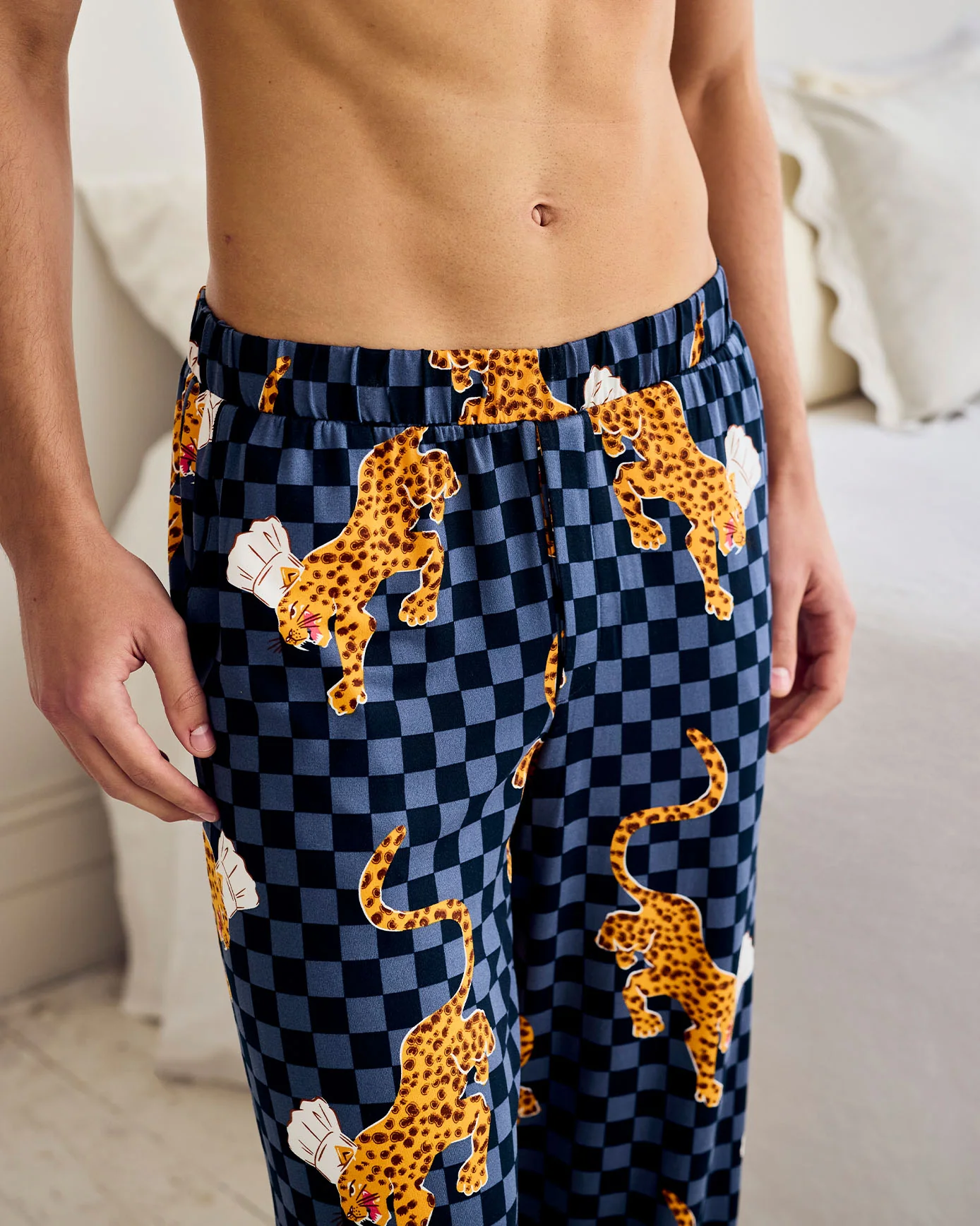 Leopard Chef Print Long Pyjama Bottoms - Image 3