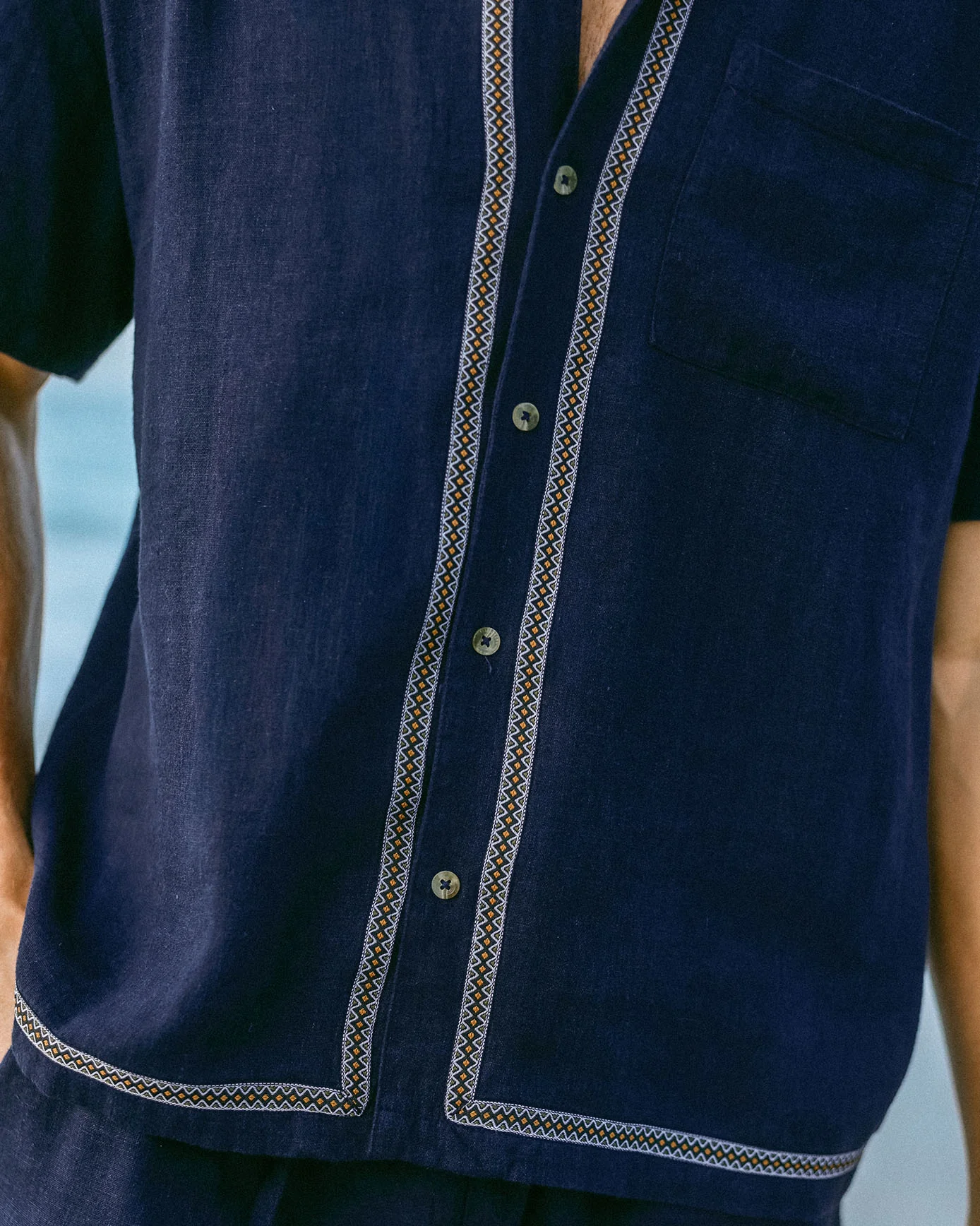 Linen-Blend Riviera Short Sleeve Shirt - Image 5