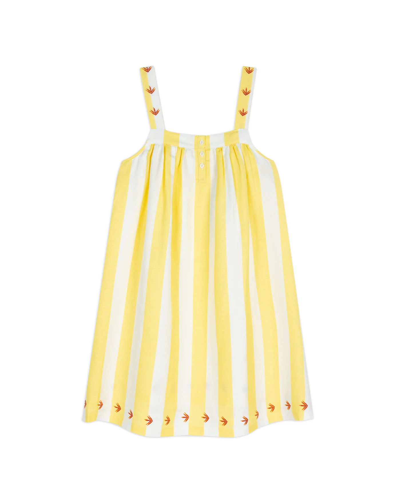 Linen Blend Embroidered Stripe Cami Nightshirt - Image 7