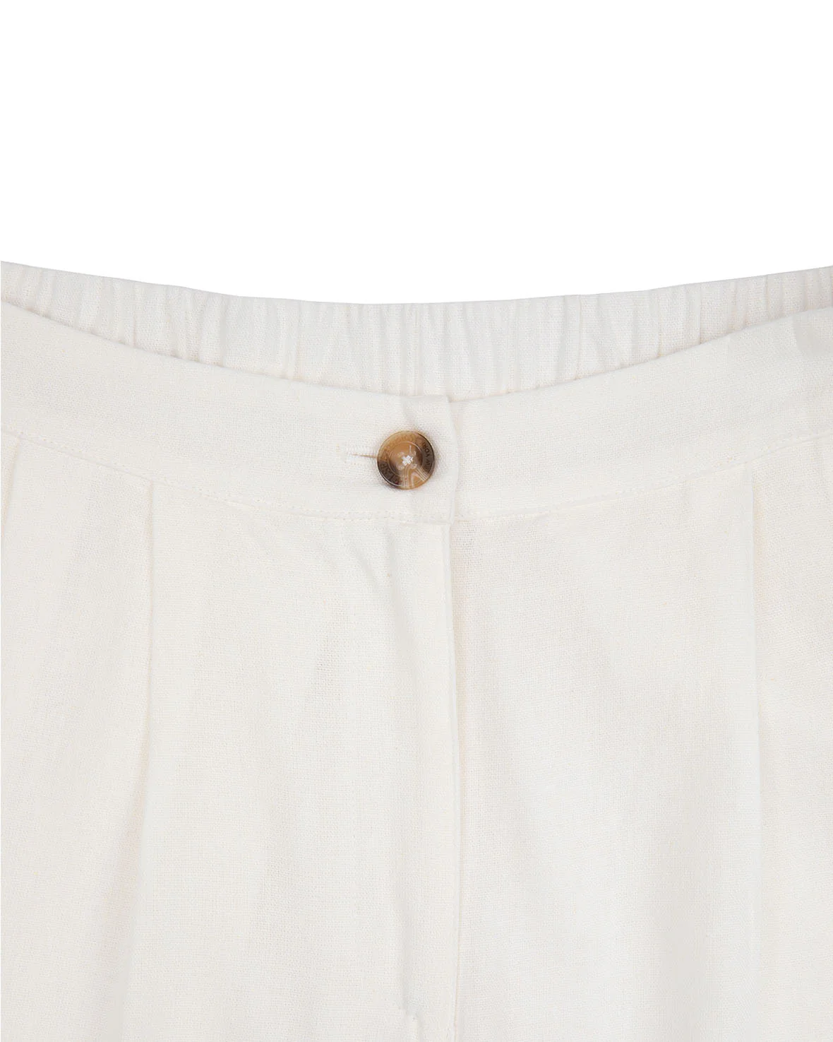 Linen-Blend Wide Leg Trousers - White - Image 5