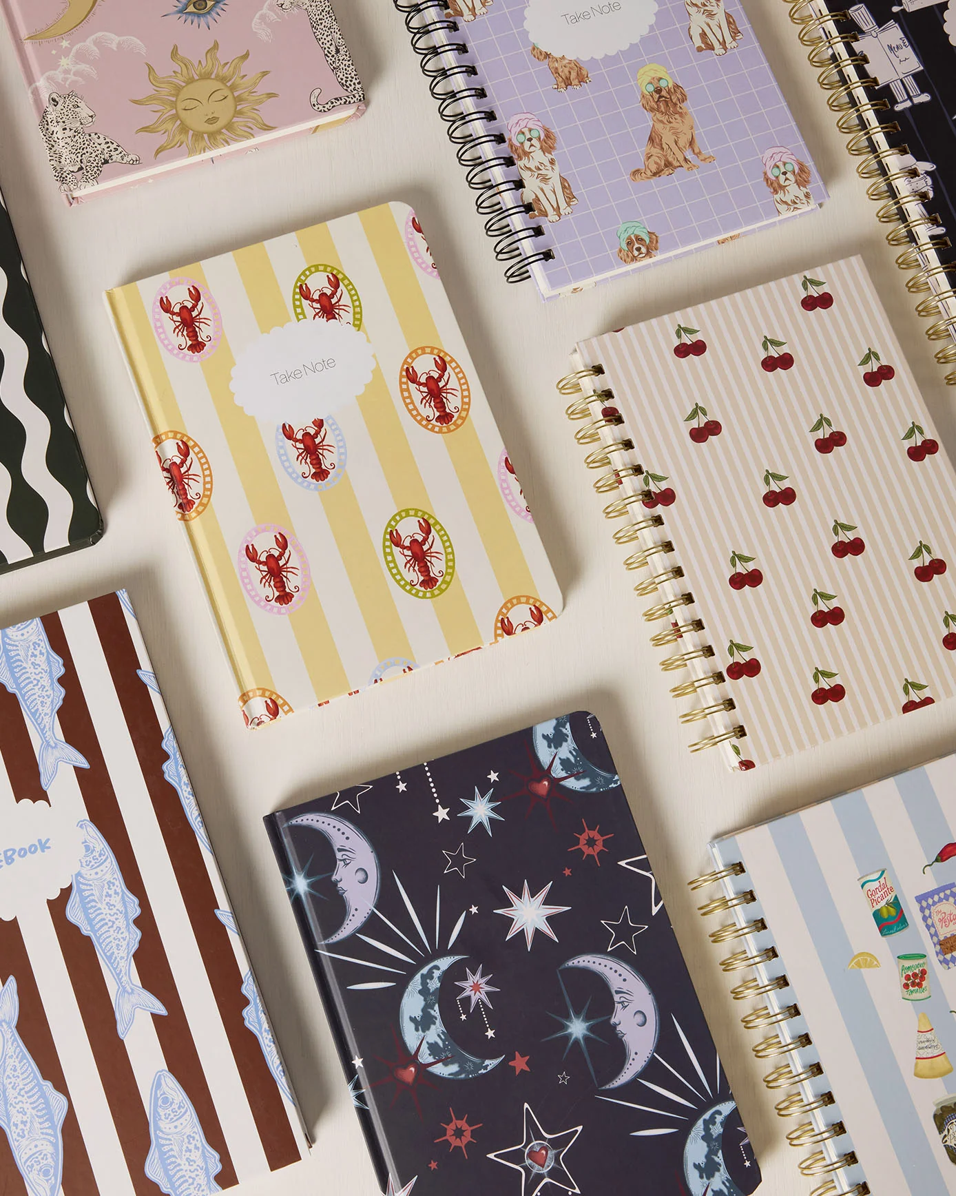 Lobster Stripe Print Hardback Lined Notebook - Image 4