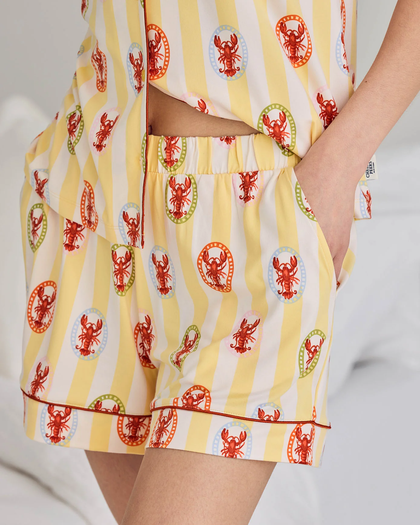 Lobster Stripe Print Short Pyjama Set - Image 3