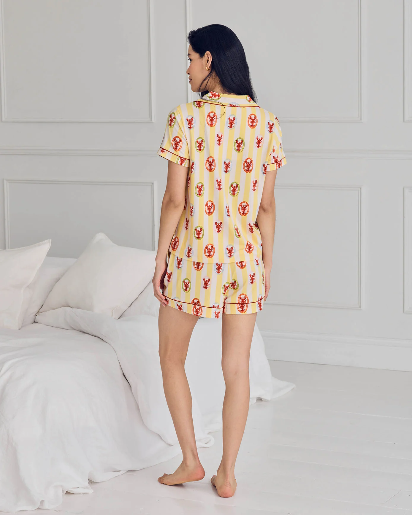 Lobster Stripe Print Short Pyjama Set - Image 4