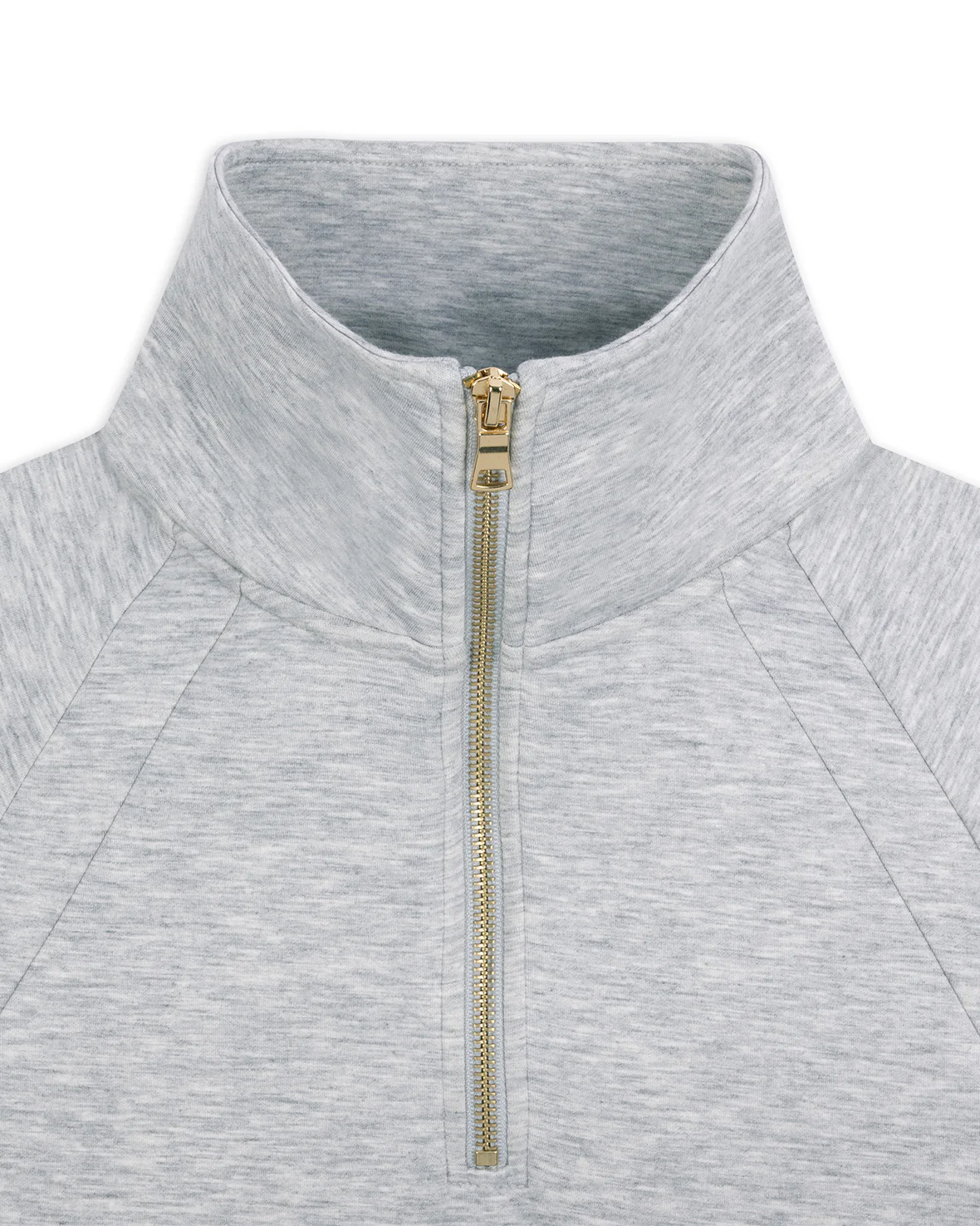 LuxeComfort Scuba Half-Zip Sweatshirt - Grey Marl - Image 14