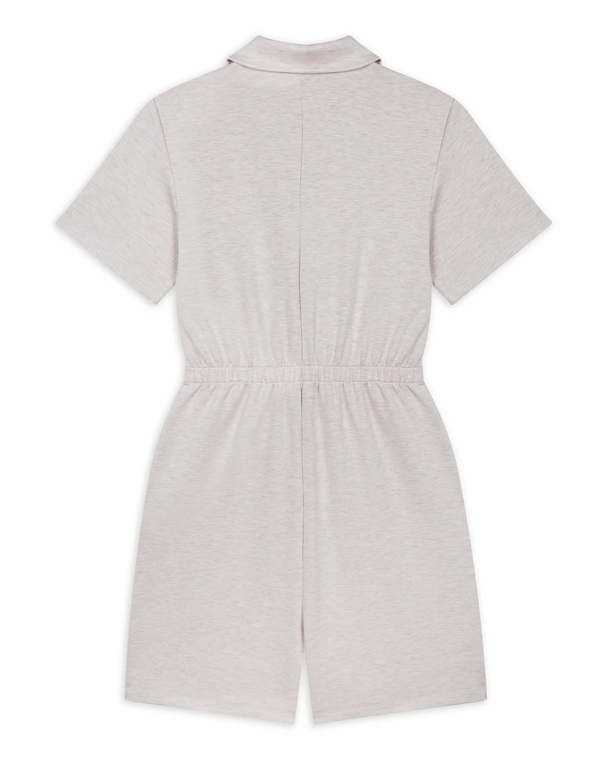 LuxeComfort Scuba Short Playsuit - Beige Marl - Image 7