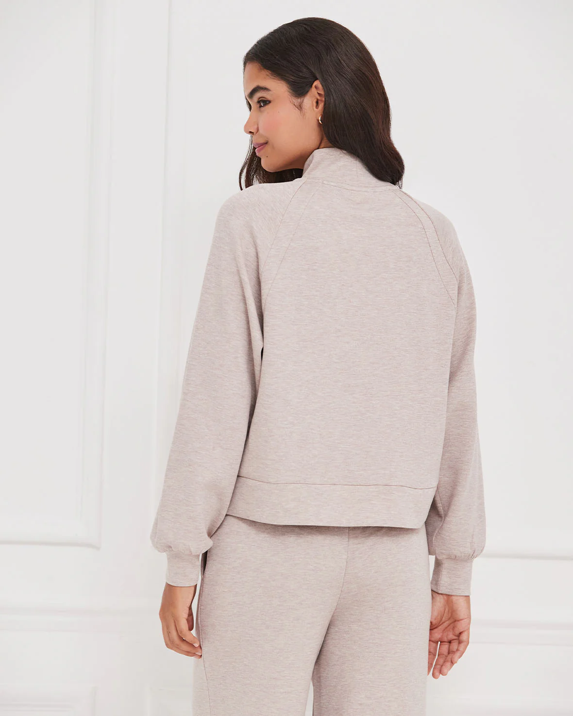 LuxeComfort Scuba Sweatshirt - Camel - Image 3
